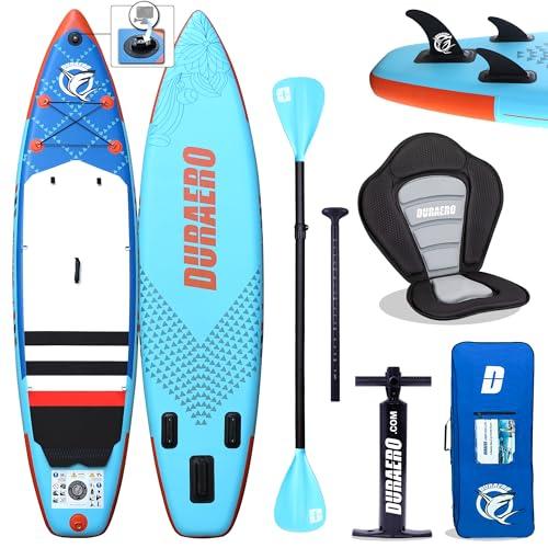Tavola SUP Gonfiabile Tavola Stand Up Paddle Tavola da Surf Premium con Sedile Kayak, Doppia Paddle e Set Completo di Accessori, 330x76x15cm, Fino a 150kg