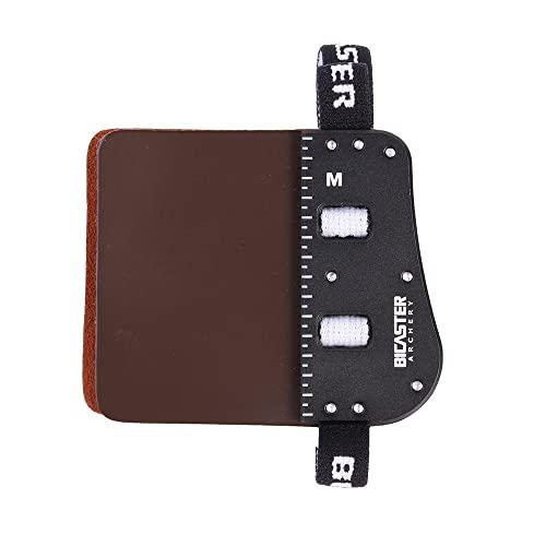 BICASTER SP3 Barebow Finger Tabs Pelle bovina Face+Piastra in Alluminio (M, destrorsi)