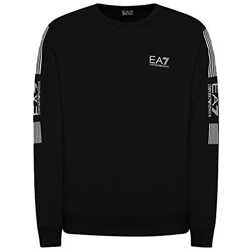 Emporio Armani Felpa Leggera Sweatshirt Uomo EA7, Nero, M