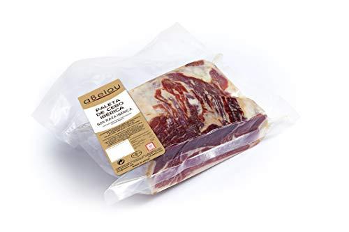 aBeiou. 1KG PROSCIUTTO IBERICO DISOSSATO (Spalla) Sottovuoto. Pata Negra. Stagionato +28 mesi a Guijuelo (Spagna). Certificato di Garanzia Hycer. Paleta Iberica de Cebo disossato Spagnolo.