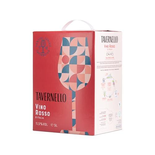 Tavernello Classico Vino Rosso d'Italia, Vino Equilibrato e Profumato, 11.5% Vol, Confezione Bag in Box da 5 L