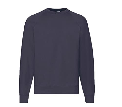 Fruit of the Loom - Felpa da uomo con maniche raglan, in diverse taglie e colori, Navy profondo, XL