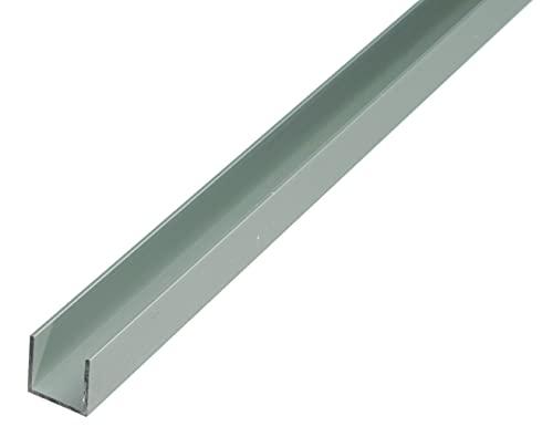 Alberts 473822 Profilo a U, alluminio, anodizzato argento, 1000 x 12 x 10 mm