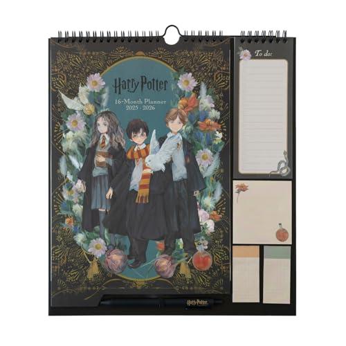 Grupo Erik: Calendario Famiglia 2026 Harry Potter | Calendario Harry Potter 2026 da muro con 4 colonne, 30x34cm, da Settembre 2025 a Dicembre 2026 con To Do List, stickers e penna inclusa