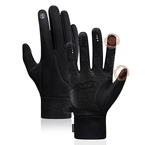 Mokani Guanti Invernali Caldi, Touch Screen Antivento Guanti Sportivi per Uomo Donna, Guanti Antiscivolo per Corsa, Guida, Ciclismo, Arrampicata (S/M/L/XL)