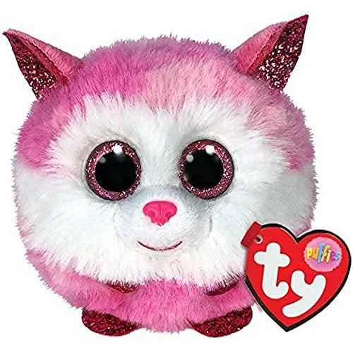 Ty- Princess Pink Husky Puffies, TopSeller, Sammeln, Spielen, Kuscheln, Bliebt, Süß, Außergwöhnlich, Fantastisch Peluche, Multicolore, 10cm, 42522