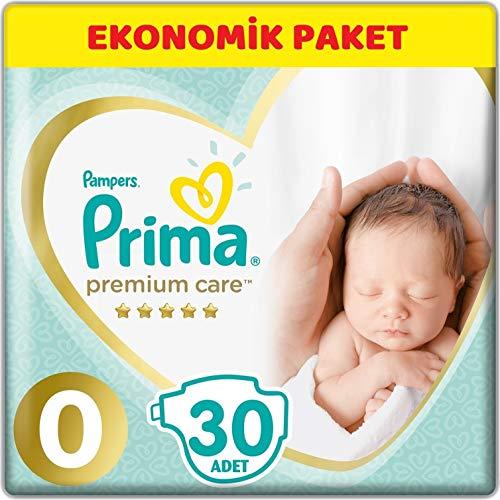 Pampers Pannolini Taglia 0 (<3 kg), Pannolini per la Cura Premium, 30 Pezzi, Miglior Comfort e Protezione Della Pelle Sensibile Pampers