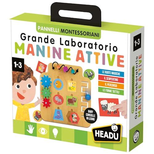 HEADU - Laboratorio Manine Attive Montessori - Con 24 Forme Tattili Degli Animali | Giochi Educativi 1 2 3 Anni, Gioco Montessori, Giochi Tattili Bambini, Regalo Bambino Piccolo, Regalo bambina 2 anni