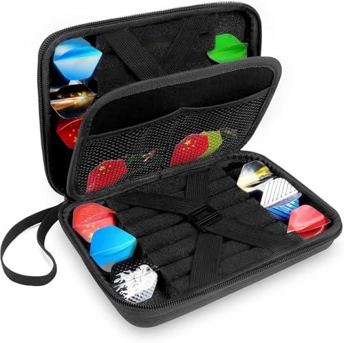 Flintronic Custodia Rigida per Freccette Portatile e Resistente, Borsa per freccetta di Ricambio per 12 con Punta in Acciaio o Morbida