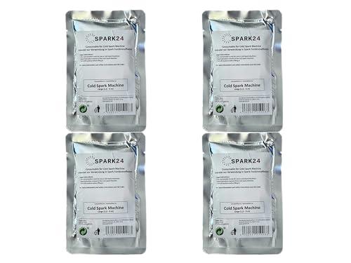 Spark24 Granuli per Cold Spark Machine 4X Polvere Titanium Sparks Confezione da 4, CS-4X-LARGE