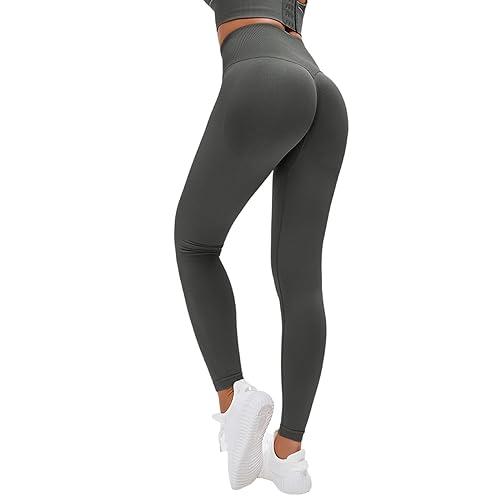 Lishang Leggins Sportivi da Donna Push Up Vita Alta Scrunch Pantaloni Palestra Dimagranti Anticellulite Pantacollant Fitness Leggings per Yoga Jogging
