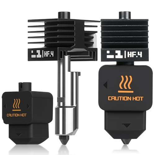 2PCS Aggiornato Alta Portata H2D/H2S Hotend, 0.4mm Ugello in Acciaio Temprato Quick Swap con Silicone Hotend Estrusore Ad Alta Temperatura Compatible with Bambu Lab H2D/H2S Combo Stampanti 3D