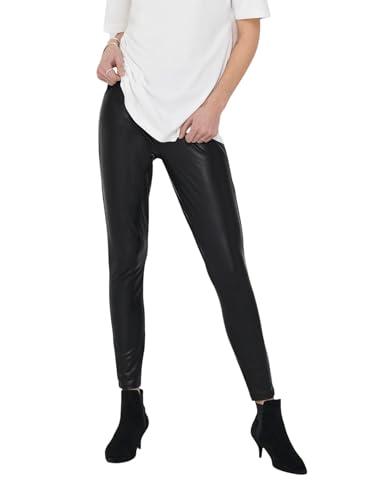 ONLY Cool Coated Legging Noos Leggings Donna, Nero (Black/Black), 46 Large