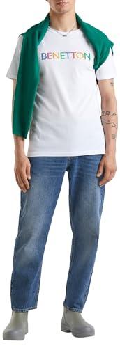 United Colors of Benetton T-Shirt 3I1XU100A, Bianco Ottico 930, XS Uomo