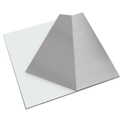 KANABI 1PCS 304 lamiera di acciaio inossidabile 15cm x 15cm x 3mm, spessore 3mm, 304 quadrato piastra in acciaio inossidabile per DIY Crafts Riparazione Modello Incisione Punzonatura Taglio
