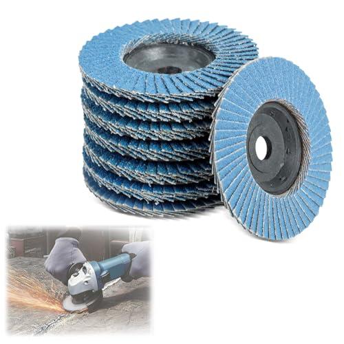 8 Pezzi Disco Abrasivo Lamellare, 76 mm x 10 mm Grana 40/60/80/120, Dischi Abrasivi Lamellari, Dischi per Smerigliatrice, Adatto per Legno Acciaio Inox Metallo per Smerigliatrice Angolare