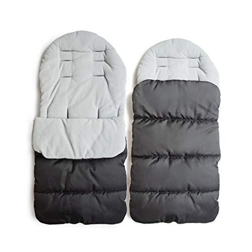 auvstar MHOYI Coprigambe Passeggino Universale,Sacco Termico per bebè,Sacco Passeggino InvernaleImpermeabile Antivento Passeggino Tappetino,Adatto per Passeggini,Seggiolini Auto (Grigio)