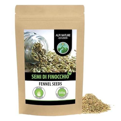 Alpi Nature Semi di Finocchio 500g, Semi Finocchio Interi per Cucina, Miscele di Spezie e Tisane