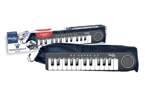 Tastiera Digitale MeMe da 25 Tasti, Passo Medio con Borsa da Trasporto, Cavo USB, 8 Toni, 8 Ritmi, 5 Demo, Metronomo,Transpose cambio 1 ottava, Concertino, Tastiera Scolastica dim. 37 cmx.7 cm. x3.5