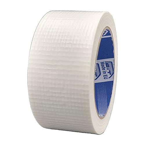 ACIT Nastro Telato Americano, 50 mm x 25 metri, impermeabile, riparazioni e fai da te, isolante, utile per riparazioni generiche, zanzariere, tubi di gomma e plastica (Bianco)