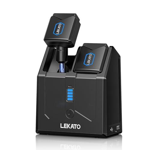 LEKATO Ricevitore Trasmettitore Wireless 5,8GHz per Chitarra Con Scatola Di Ricarica, 4 Canali, Jack Senza Fili per Strumenti Elettrici Di Basso