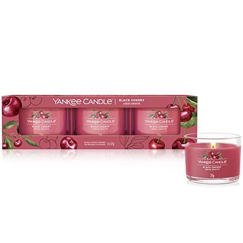 Yankee Candle Set Regalo Candele profumate, Miscela di Cera di soia, Black Cherry, One Size