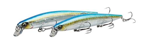 Savage Gear Sea Bass Minnow - Esca realistica per pescatori d'acqua salata, design a lancio ultra-lungo, sonaglio incorporato, per spigole, persici e altri predatori d'acqua salata Sardine 12 cm