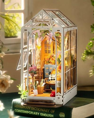 Rolife Book Nook Kit Miniature da Costruire Diy Booknook 3d Puzzle Legno con LED Luci Decorazione Libreria Casa Modellismo da Costruire Adulti Diorama Modellismo TGB06