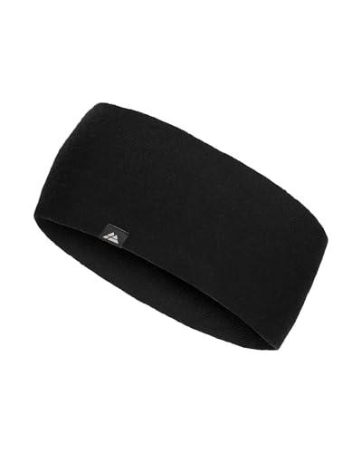 DANISH ENDURANCE Fascia per Capelli in Lana Merino, Fasce Capelli Donna e Uomo, Funzionale, Unisex, 1 o 2 Pezzi, Nero, S/M