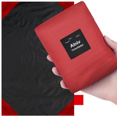 Ainiv Mini Coperta da Picnic Tascabile, 220 x 210 cm, Ultraleggero Coperta da Spiaggia Portatile Tappetino da Picnic Pocket Portatile Tappetino da Spiaggia per Campeggio, Trekking, Montagna, Viaggi