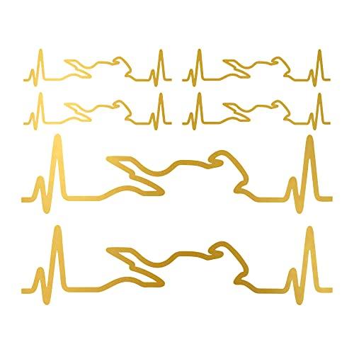 Confezione Adesivi Casco Moto Cardio 6 Pezzi per Moto Casco Auto Bici Monopattino