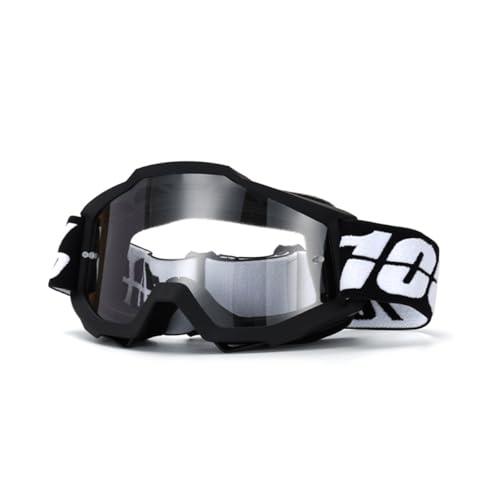 OLYSPM Occhiali Motocross,Maschera Motocross con Cuscino in Spugna a Doppio Strato e Lenti con Protezione UV,Occhiali Moto Anti-appannamento per Ciclismo,Sci,Arrampicata