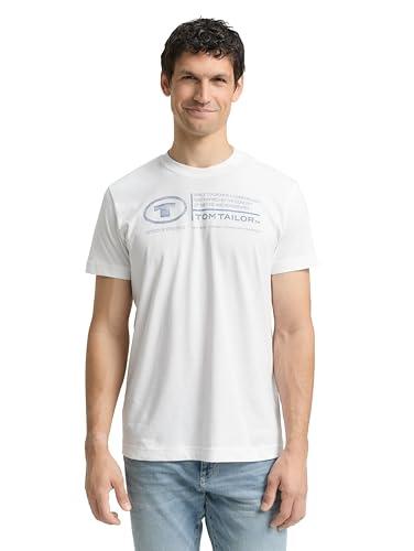 TOM TAILOR Maglietta, Uomo, Bianco (White 20000), 3XL