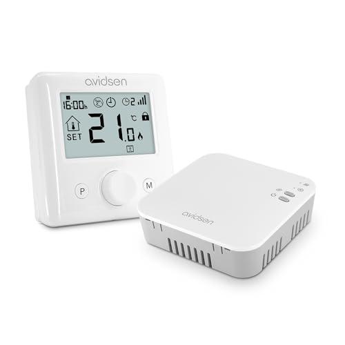 Avidsen Home Flow - Termostato Wi-Fi Intelligente per Riscaldamento di Calda/Riscaldamento dell'Acqua Calda, connessione Wi-Fi per Router, App per Smartphone, Senza abbonamento, Facile Installazione