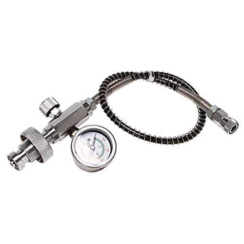 Smallterm Adattatore di Ricarica per Stazione di Riempimento Aria PCP per Bombole da Immersione con Adattatore Din G5 / 8 Pollici e Tubo Flessibile da 50 Cm