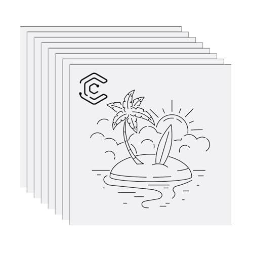 Creatorally Acrilico per Laser, Pannello Plastica Rigida per Incisione Laser 30x30 cm 1.3 mm, Lastra ABS 8 Pezzi Laser Fogli Bicolore per Targhette Decorazione (Nero su Bianco)