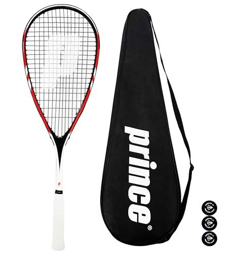 Prince Team 400 & 450 - Racchette da squash, con copertura protettiva integrale e 3 palline da squash (Team Warrior 450)