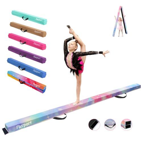 FBSPORT Trave Ginnastica Artistica 270 CM Trave da Pavimento Tappeto Artistica Trave di Equilibrio Pieghevole, Trave di Equilibrio per Ginnastica a Strati Floccanti, Equilibrio per Bambini