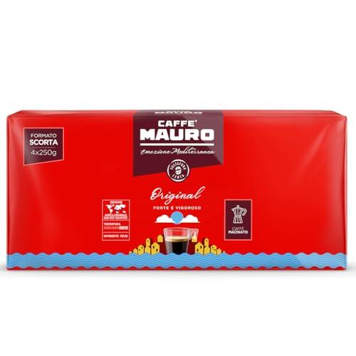 Caffè Mauro miscela Original - Caffè macinato per Moka - Intensità 10/10-4 confezioni da 250g