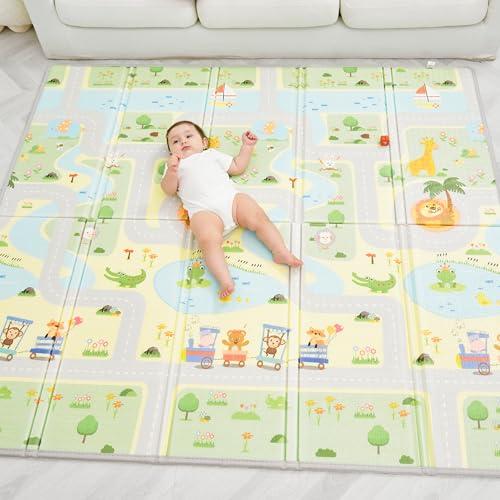 SUPERBE BEBE Tappeto Per Bambini e Neonati Reversibile e Non Tossico, Pieghevole e Impermeabile in Schiuma Per Bimbi. Per la Camera del Bambino o della Bambina. 150x180x1cm Regalo Bambino