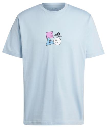 adidas Uomo Positivity Shapes Graphic Tee, Wonder Blue, M