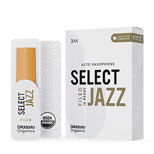 D'Addario Organic Select Jazz Filed Alto Ance per Sassofono - Ance per Sax - La prima e unica Ancia Biologica - 3 Medio, 5 Pacchetto