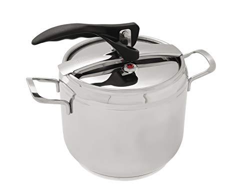 Royal Norfolk Pentola a Pressione 5 Litri in Acciaio Inox con Triplo Fondo, Adatta a Induzione e Tutti i Fuochi, Coperchio Sicurezza a 3 Valvole, Dispositivo Blocco Manico