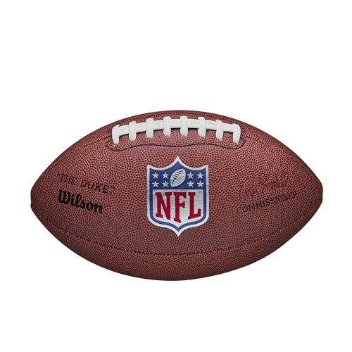 Wilson Palla da Football Americano NFL DUKE REPLICA, Pelle Composita, Dimensioni Ufficiali, Marrone, WTF1825XBBRS