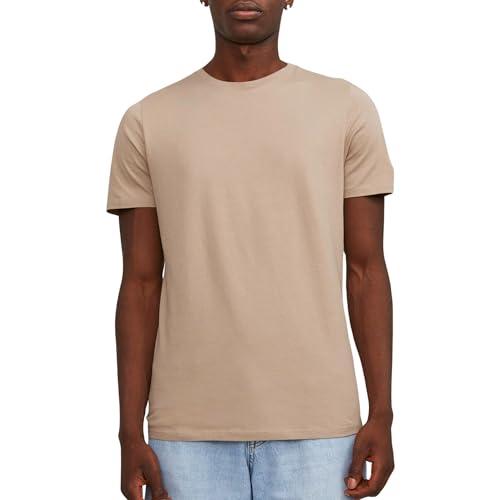 JACK & JONES JJEORGANIC BASIC TEE SS O-NECK NOOS, T-shirt, Uomo, Beige, L