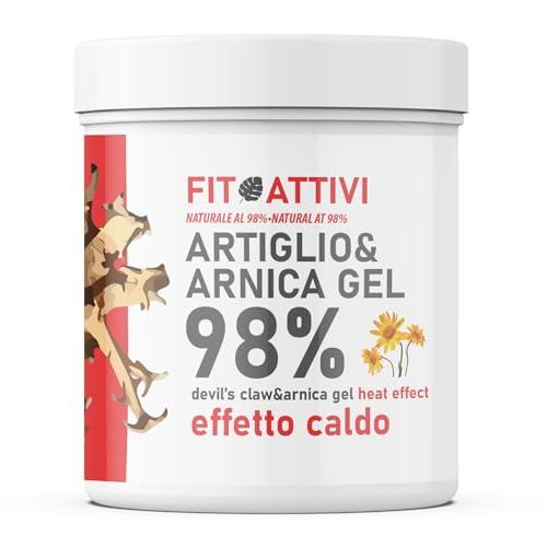 Artiglio del Diavolo Gel Forte e Arnica per Cavalli Uso Umano Effetto Caldo 550 ml, Crema Massaggi arricchita per Muscoli e Articolazioni - FITOATTIVI NATURA E BENESSERE
