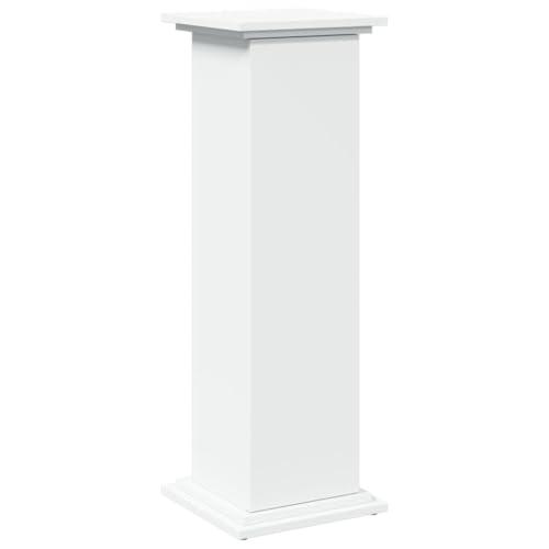 vidaXL Supporto Espositivo Portaoggetti Bianco 31x30x90 cm Truciolato, espositore a Colonna, vetrina, Mobile espositivo, piedistallo espositivo