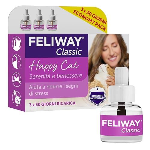 FELIWAY Classic Ricarica di Feromoni Calmanti per Gatti, 3x48ml