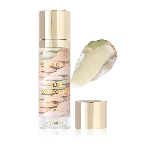 KIMUSE Color Correcting Facial Serum, Base Primer Trucco Viso, One Step Color Corrector Isolation Cream, Brightening Makeup Primer, Hydrates, Balances & Nourishes Skin, Natural Finish