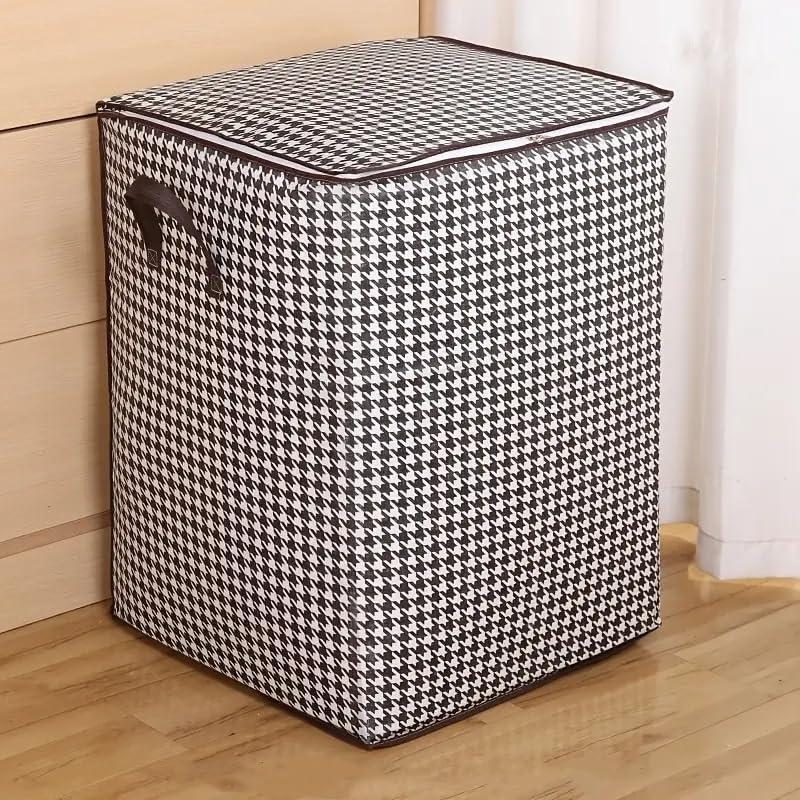 1 confezione da 180 litri di contenitori per vestiti, borsa portaoggetti in tessuto non tessuto con cerniera, cestino portaoggetti da viaggio di grande capacità per coperte, vestiti, cuscini, trapunte
